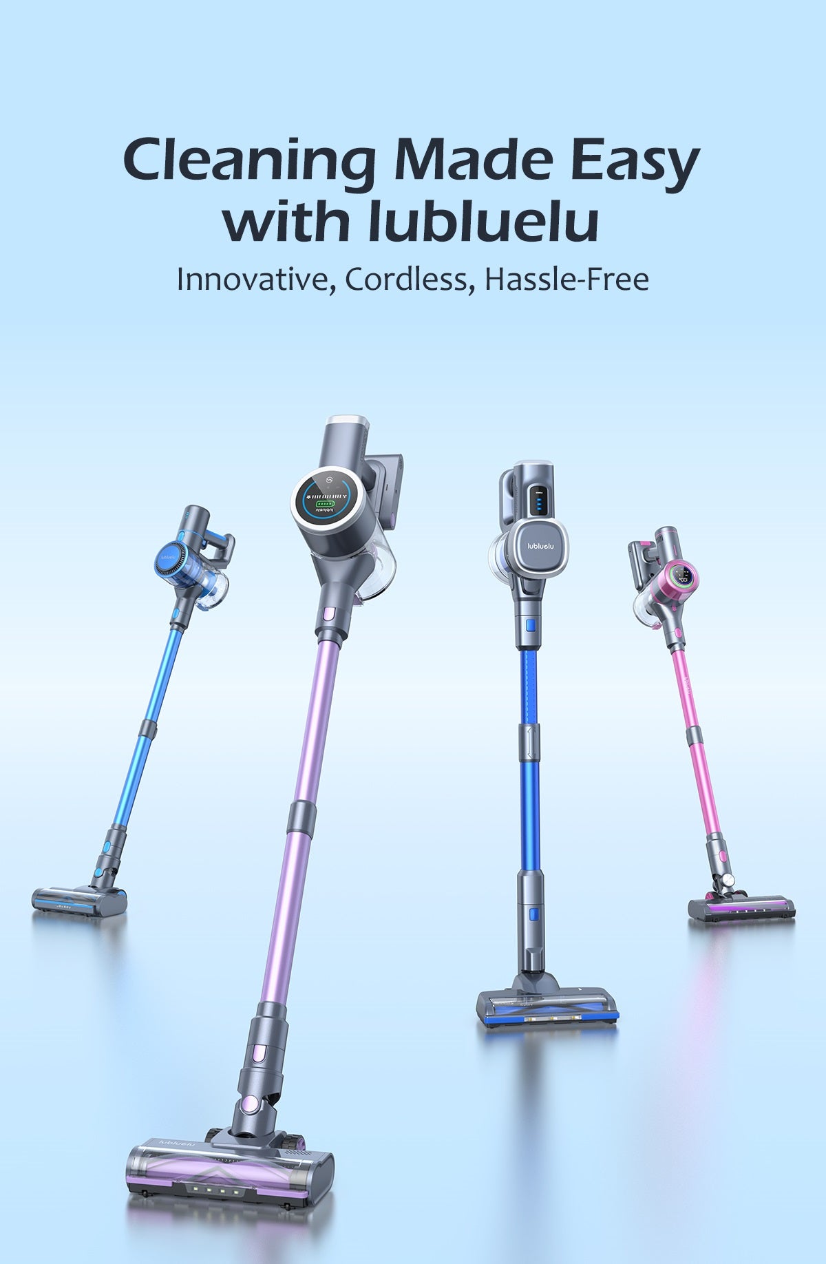 Cordless Vacuum Cleaner, Lubluelu 15KPa Powerful India