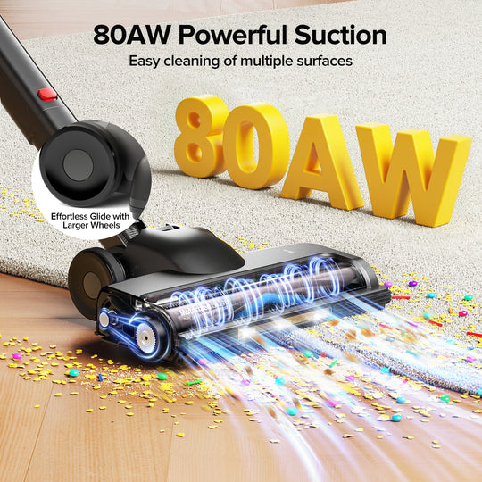 lubluelu G30 - Aspirador vertical sem fios dobrável a 90°