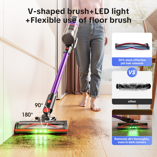 lubluelu X1000 Akku-Staubsauger mit 2,5L Selbstentleerende Staubstation