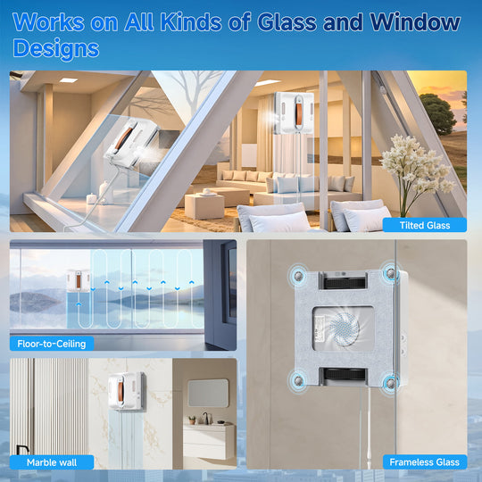 lubluelu CHYW201 – Robot de Limpieza Inteligente para Ventanas