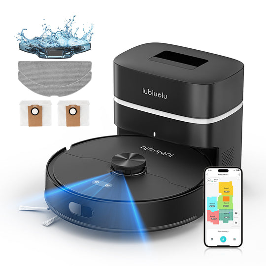 lubluelu LAspirateur robot 50 Max–7500 Pa avec double système anti-enchevêtrement