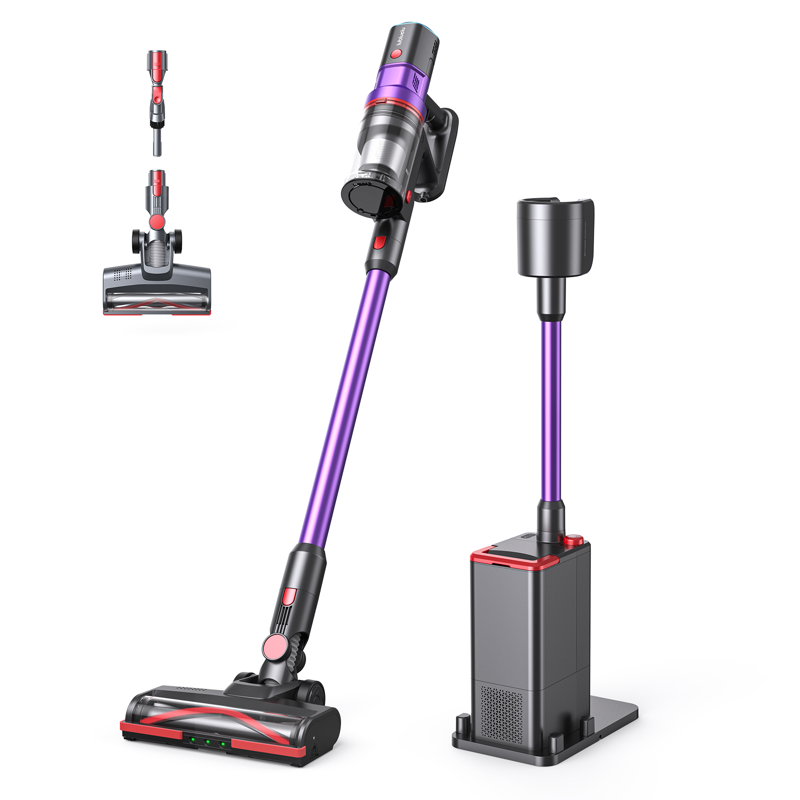 lubluelu X1000 Cordless Vacuum Cleaner with 2.5L Self-Emptying Dust Station