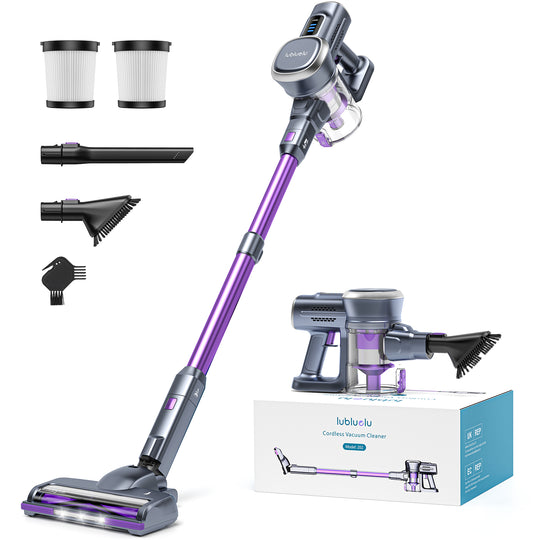 lubluelu 202 self-standing rechargeable cordless vacuum cleaner with ultra powerful suction