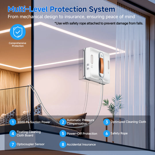 Robot nettoyeur de vitres intelligent lubluelu CHYW201