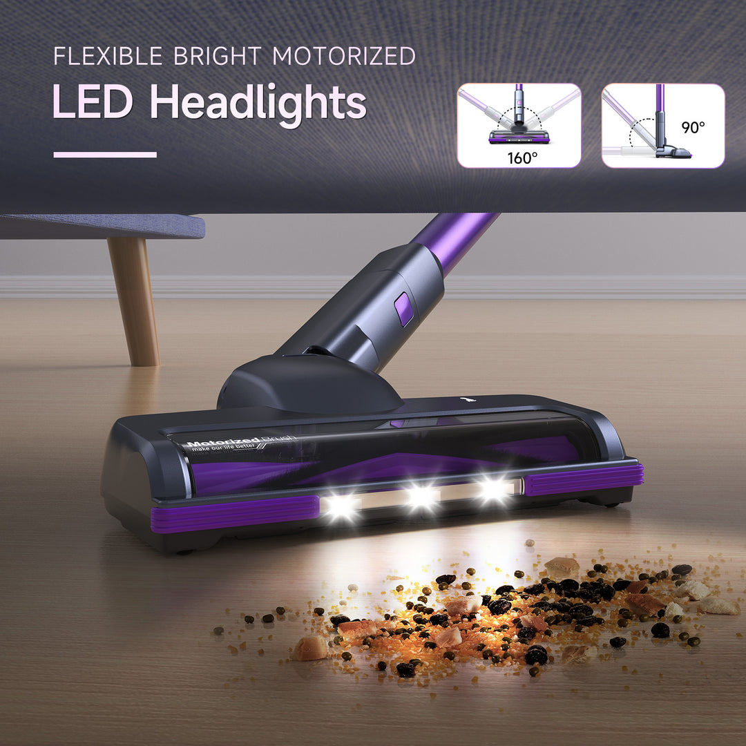 Lightweight self-standing lubluelu 202 cordless vacuum for whole-home cleaning
