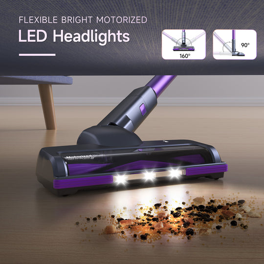 Lightweight self-standing lubluelu 202 cordless vacuum for whole-home cleaning
