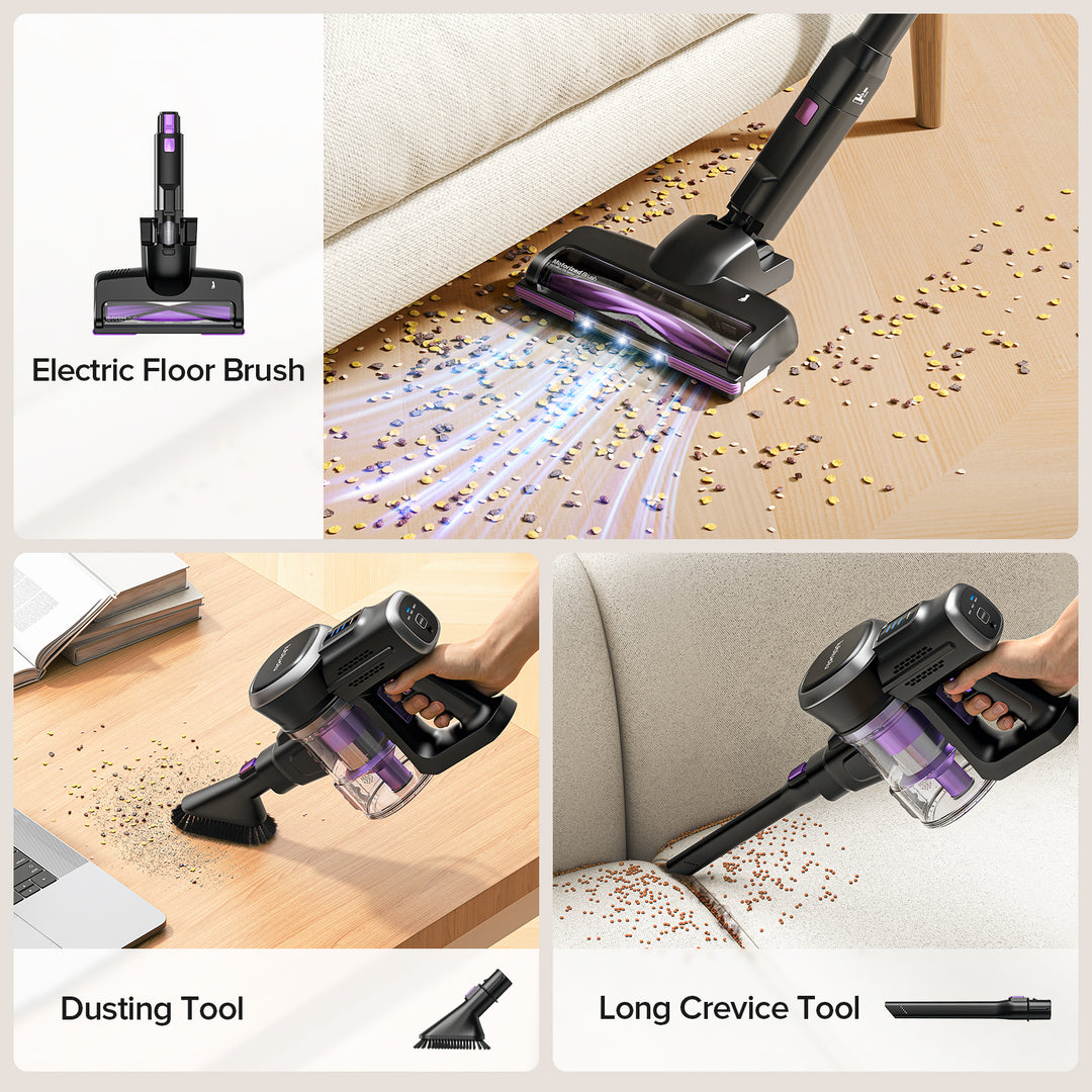 lubluelu 202 - Self-Standing Cordless Vacuum Cleaner with powerful suction  25KPa