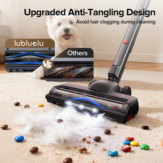 lubluelu G30-Aspirateur balai sans fil pliable à 90°