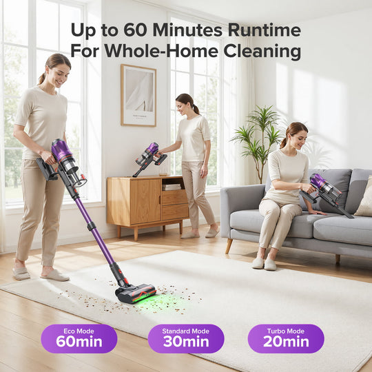 lubluelu G20-Aspirateur sans fil autoportant avec une puissante aspiration de 150 AW