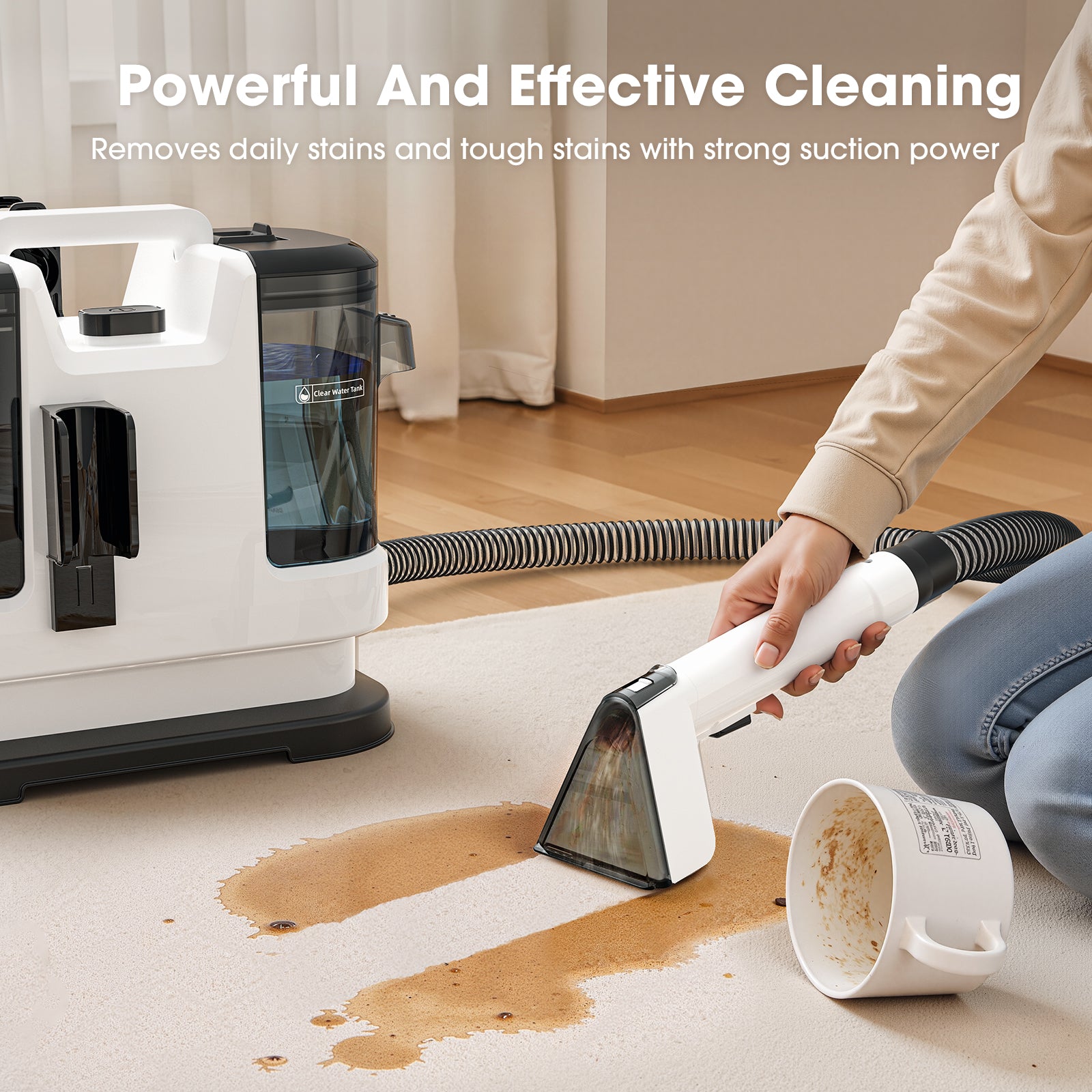 lubluelu V6 Portable Carpet & Upholstery Cleaner