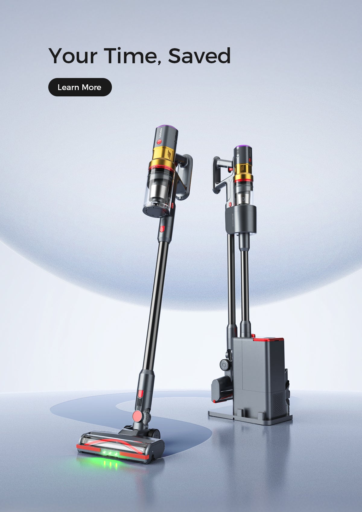 lubluelu 202 - Self-Standing Cordless Vacuum Cleaner with powerful suction 25KPa