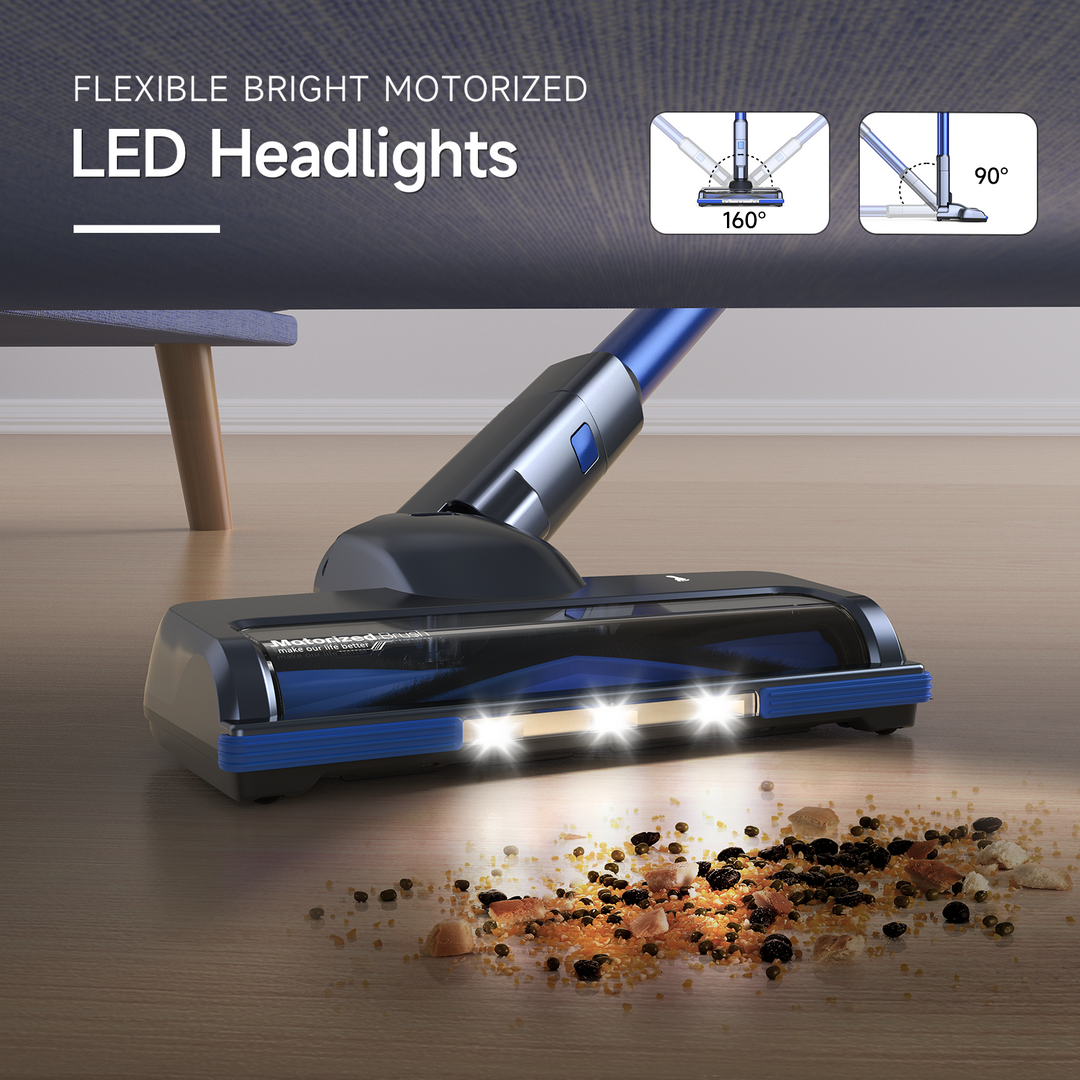 Lubluelu Touch Screen Cordless Vacuum Cleaner with Auto Dust Detection  25000pa