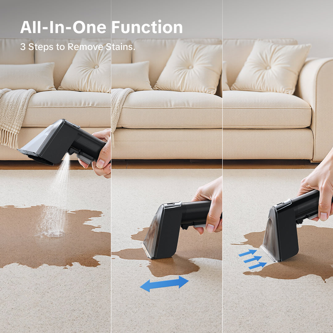 All-In-One Function,3 Steps to Remove Stains.
