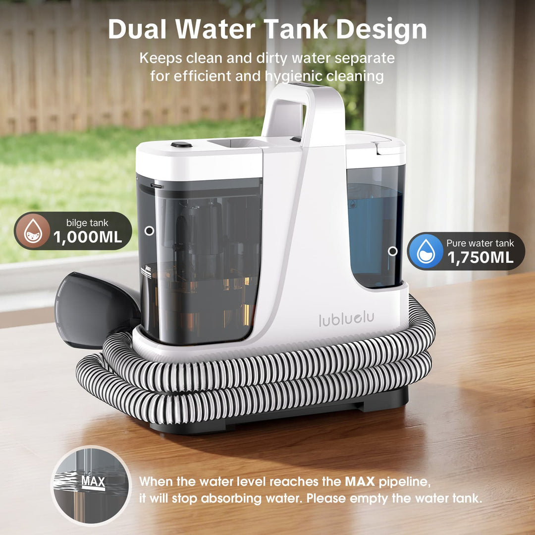 Lubluelu V9 Przenośny, głęboki środek czyszczący do dywanów i tapicerki – tryby pracy na zimno, na gorąco i parowo