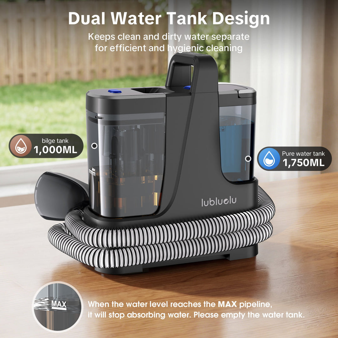 Lubluelu V9 Aparat portabil de curățat tapițerie și pete - Moduri rece, cald și abur