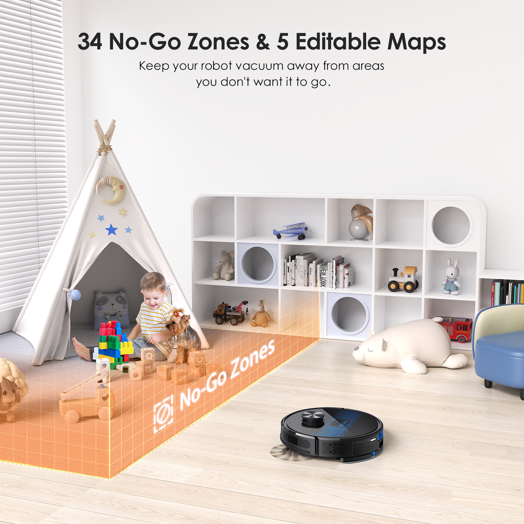 lubluelu SL60D 4000Pa Aspirapolvere robotico con navigazione LIDAR