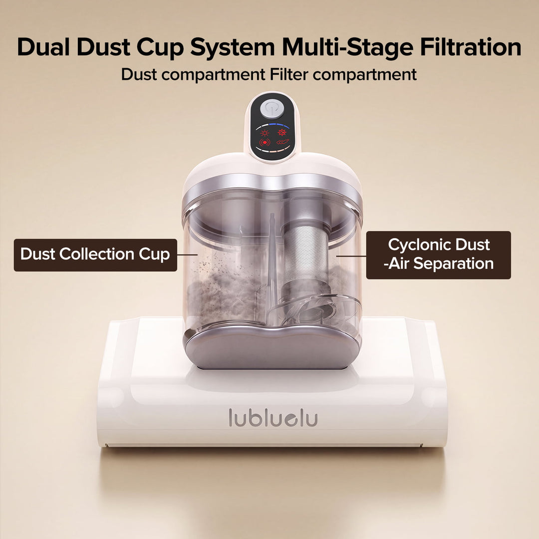 Aspirator de saltea anti-acarieni fără fir lubluelu CM210 cu recipient dublu pentru praf