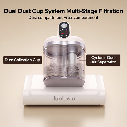Aspirator de saltea anti-acarieni fără fir lubluelu CM210 cu recipient dublu pentru praf