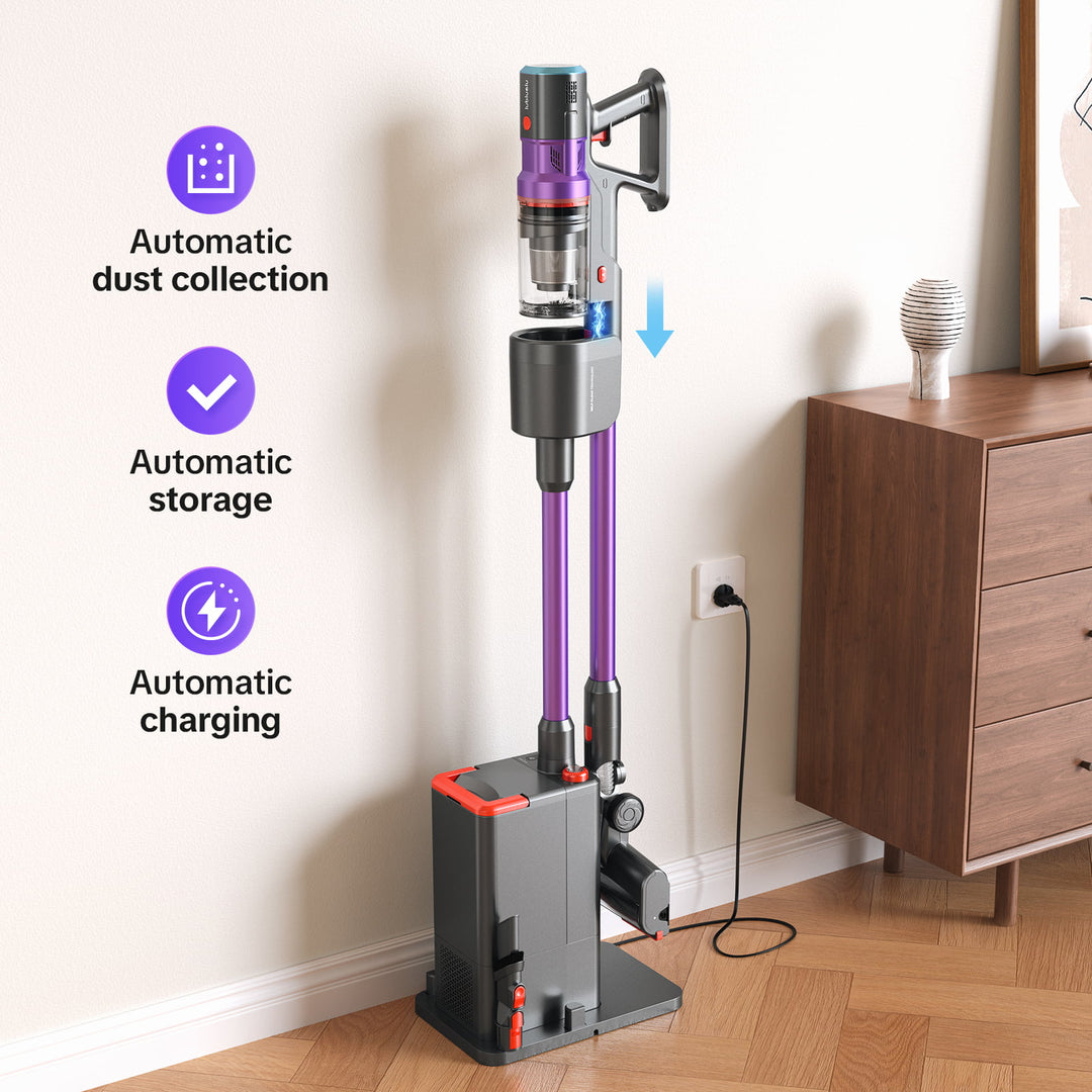 lubluelu X1000 Akku-Staubsauger mit 2,5L Selbstentleerende Staubstation