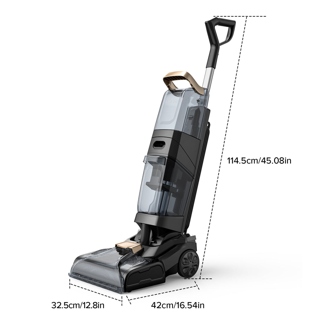 Limpiador de alfombras lubluelu X3 con motor de 1000 W, sistema de doble cepillo y limpieza 2 en 1.