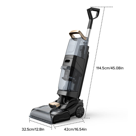 Limpiador de alfombras lubluelu X3 con motor de 1000 W, sistema de doble cepillo y limpieza 2 en 1.