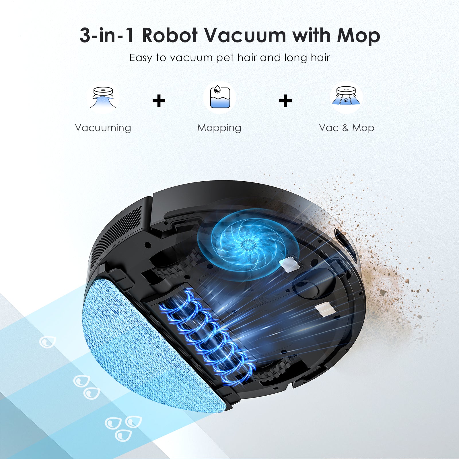 lubluelu SL60 Pro - SL60D Robot Vacuum with 2.5L Automatic Suction