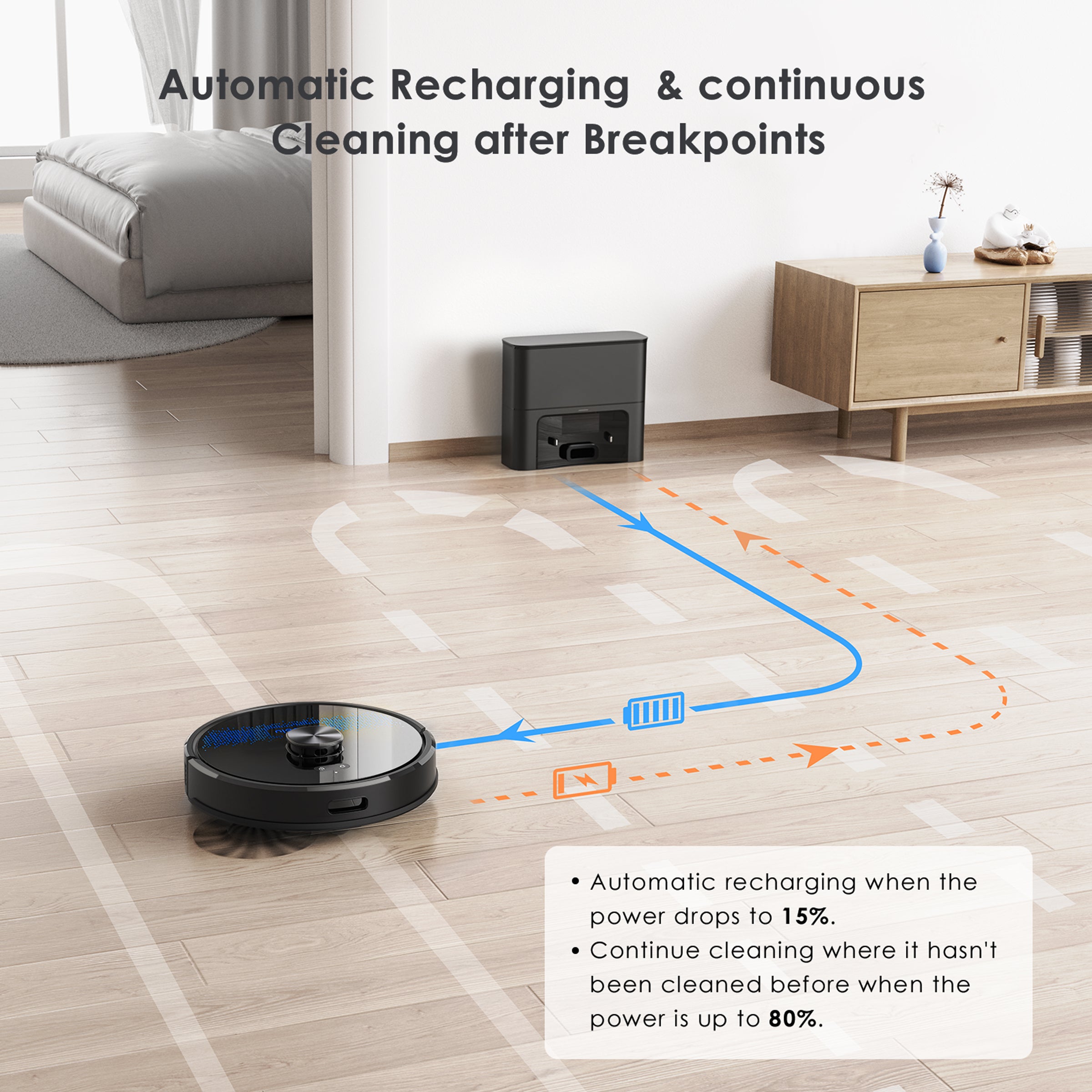 lubluelu SL60 Pro - SL60D Robot Vacuum with 2.5L Automatic Suction
