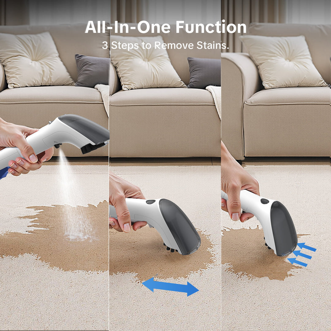 lubluelu V9 Portable Upholstery & Spot Cleaner - Cold, Hot & Steam Modes