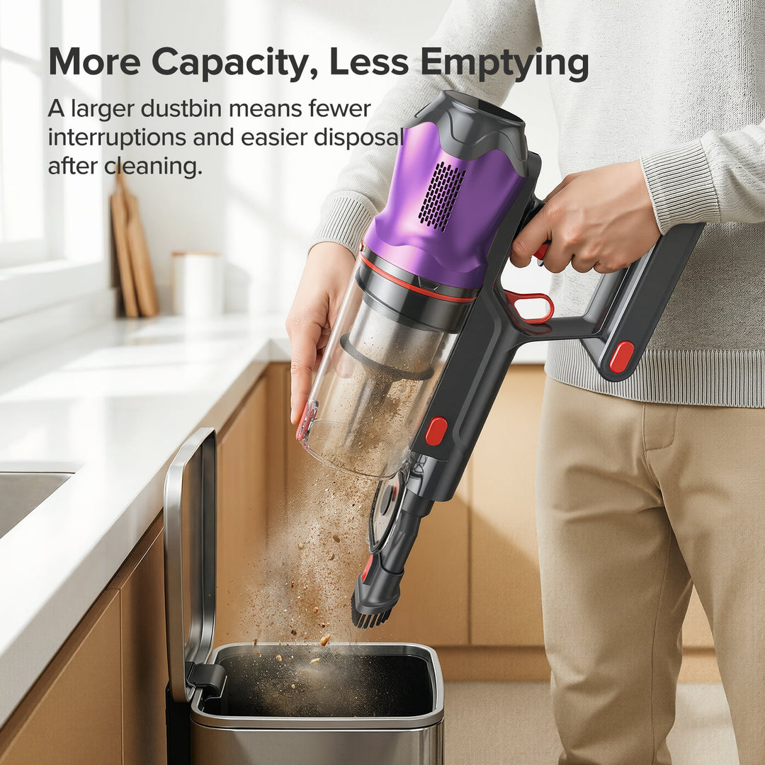 lubluelu G20-Aspirateur sans fil autoportant avec une puissante aspiration de 150 AW