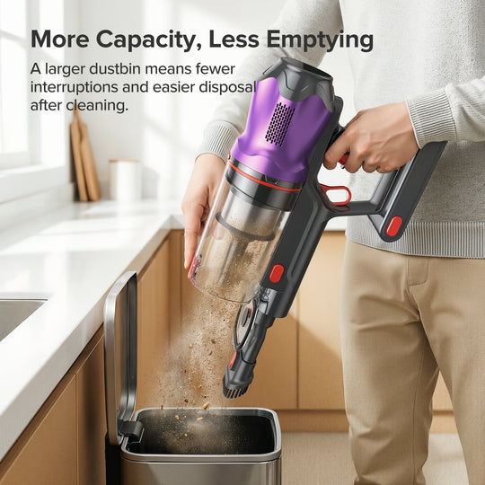 lubluelu G20-Aspirateur sans fil autoportant avec une puissante aspiration de 150 AW