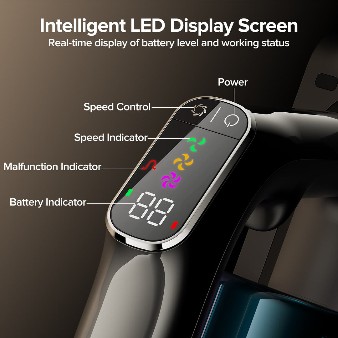 lubluelu G30-Aspirateur balai sans fil pliable à 90°