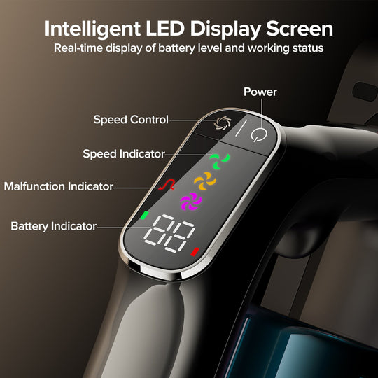 lubluelu G30-Aspirateur balai sans fil pliable à 90°