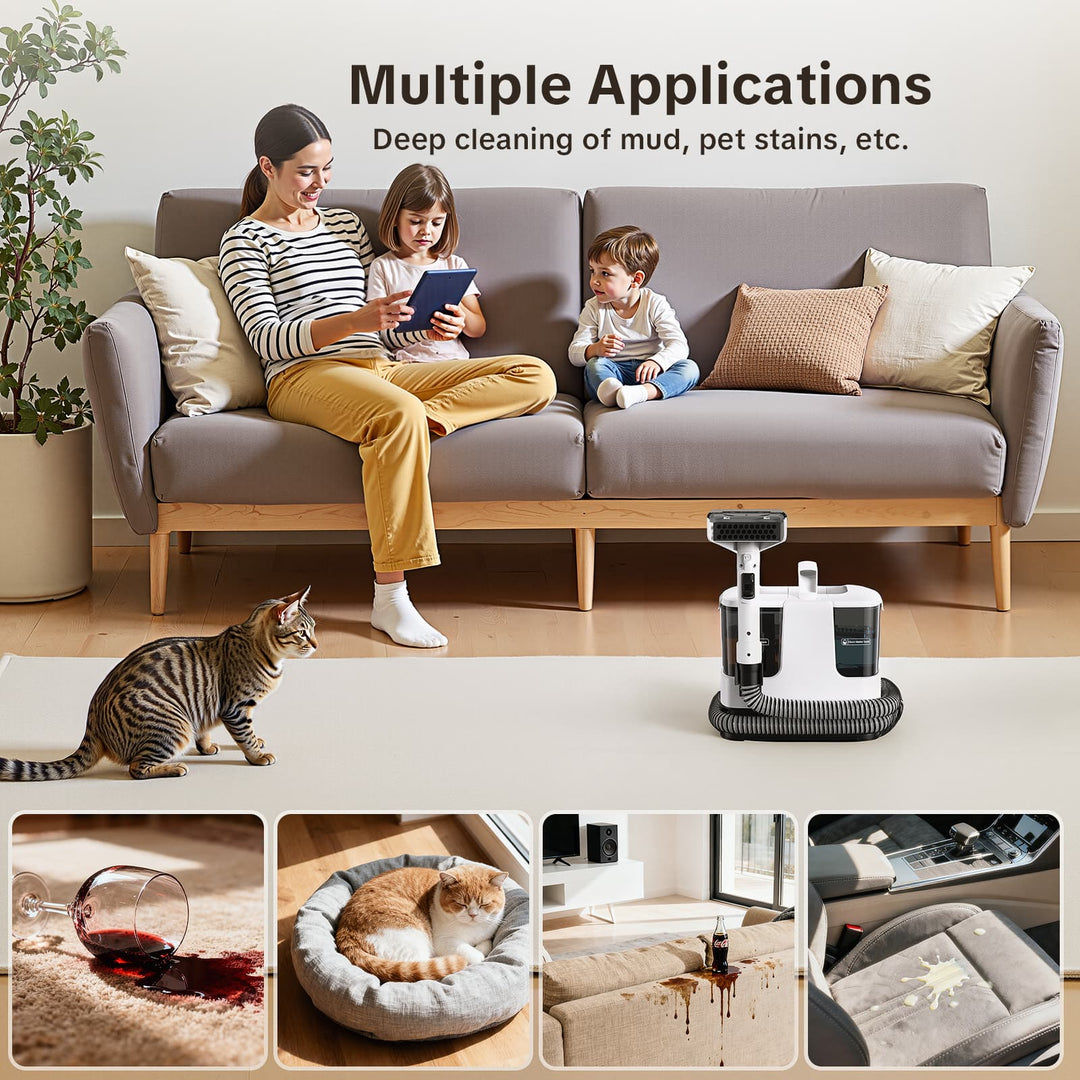 Limpiador profundo portátil para alfombras y tapicería lubluelu V5