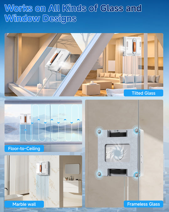 Works on All Kinds of Glass and
Window Designs