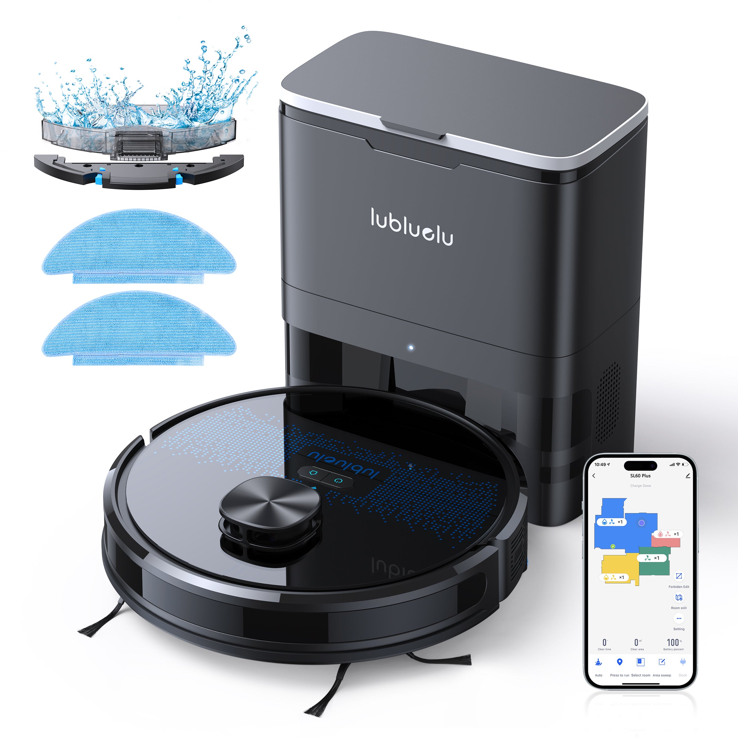 Livoo CLEAN'UP Aspirapolvere Scopa Lavatrice Cablata 2 In 1 600W - Nero, Serbatoi 500/600ml