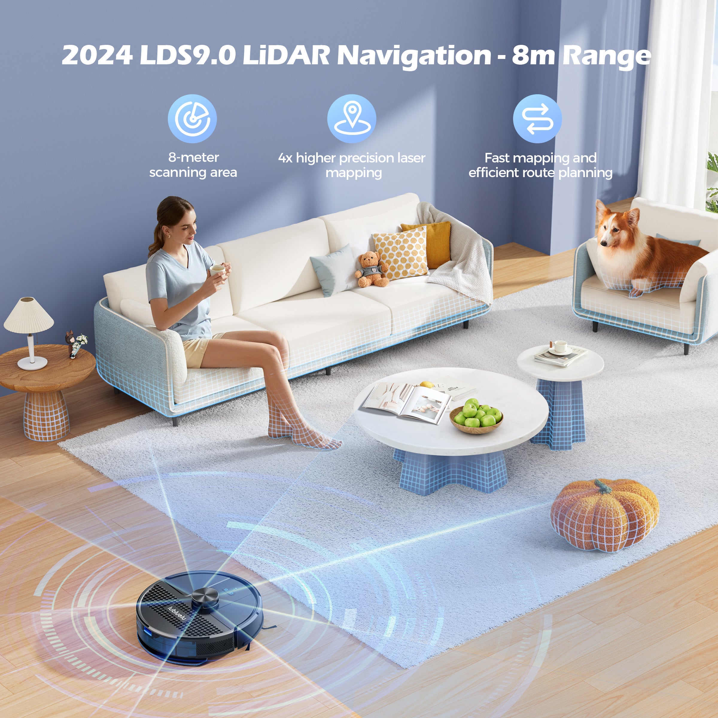 Lubluelu SL68 Robotic Vacuum Cleaner - Thumbnail 3