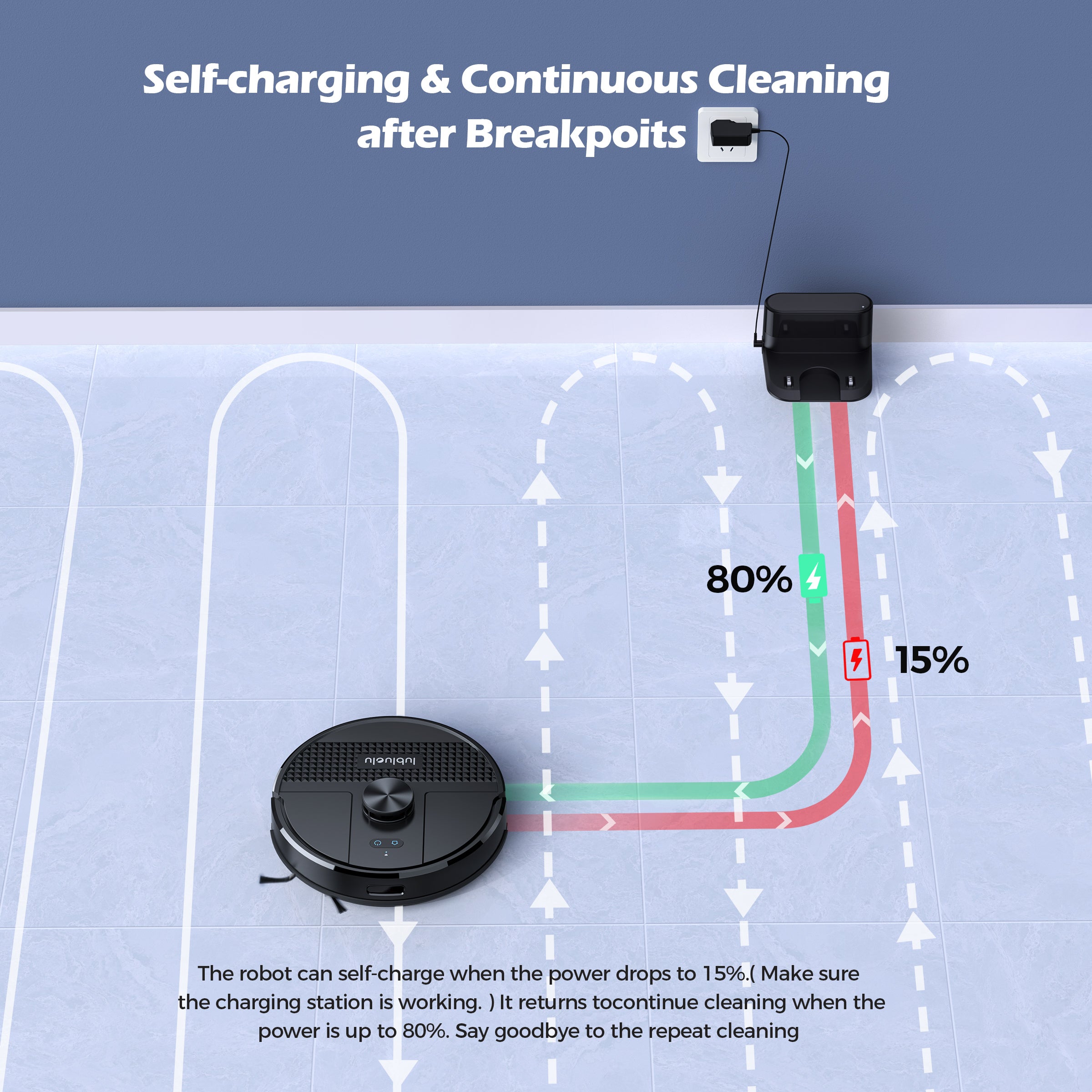 Lubluelu SL68 Robotic Vacuum Cleaner - Thumbnail 4