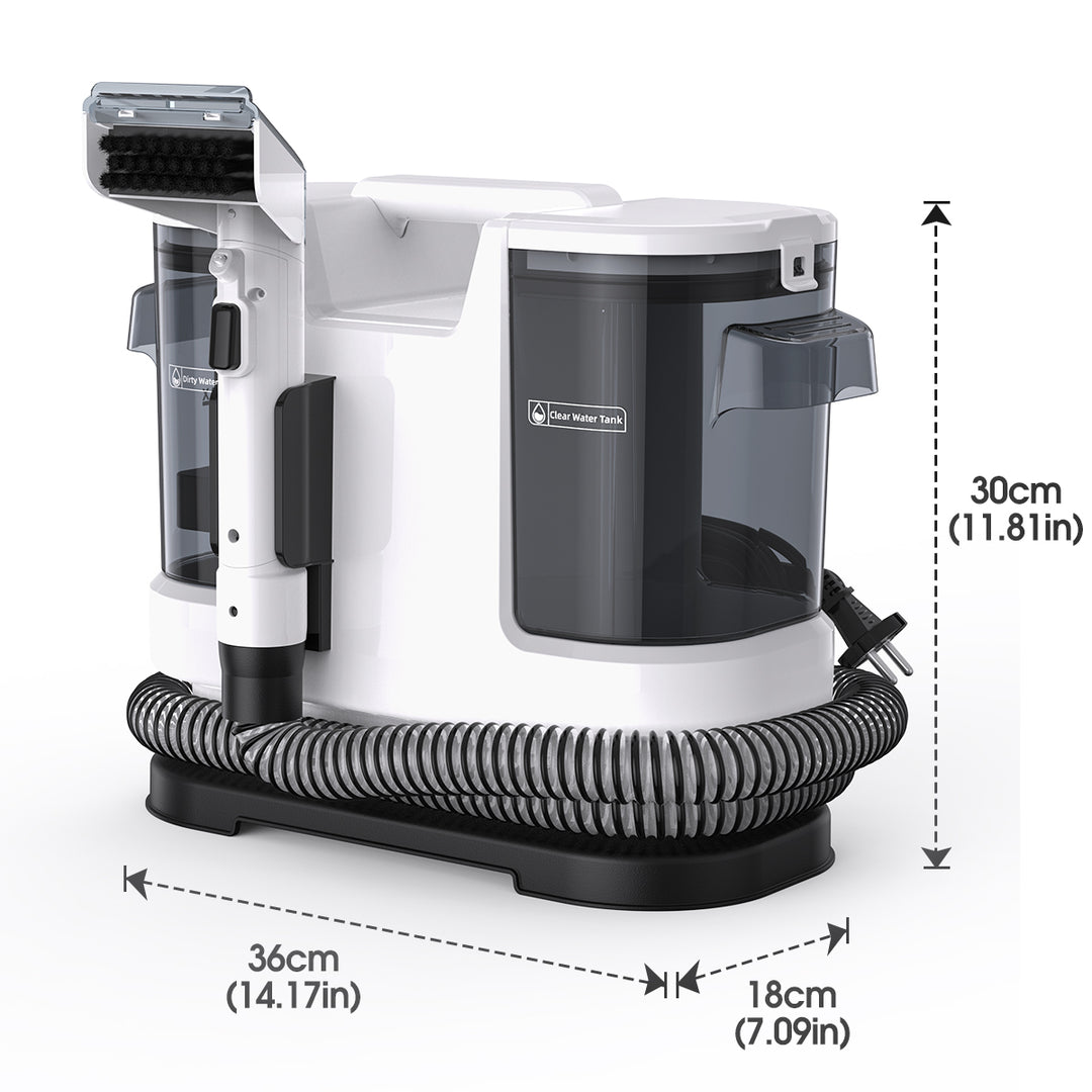 Lubluelu V8 Pulitore portatile per tappeti e tappezzeria - Modalità acqua calda e fredda