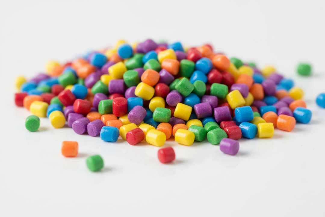 colorful Cylindrical plastic granules
