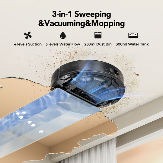 lubluelu L15 Max - L15 Ultra Robot Aspirapolvere con 3L Stazione di aspirazione automatica