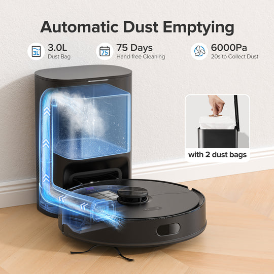 lubluelu L15 Max - L15 Ultra Robot Aspirapolvere con 3L Stazione di aspirazione automatica