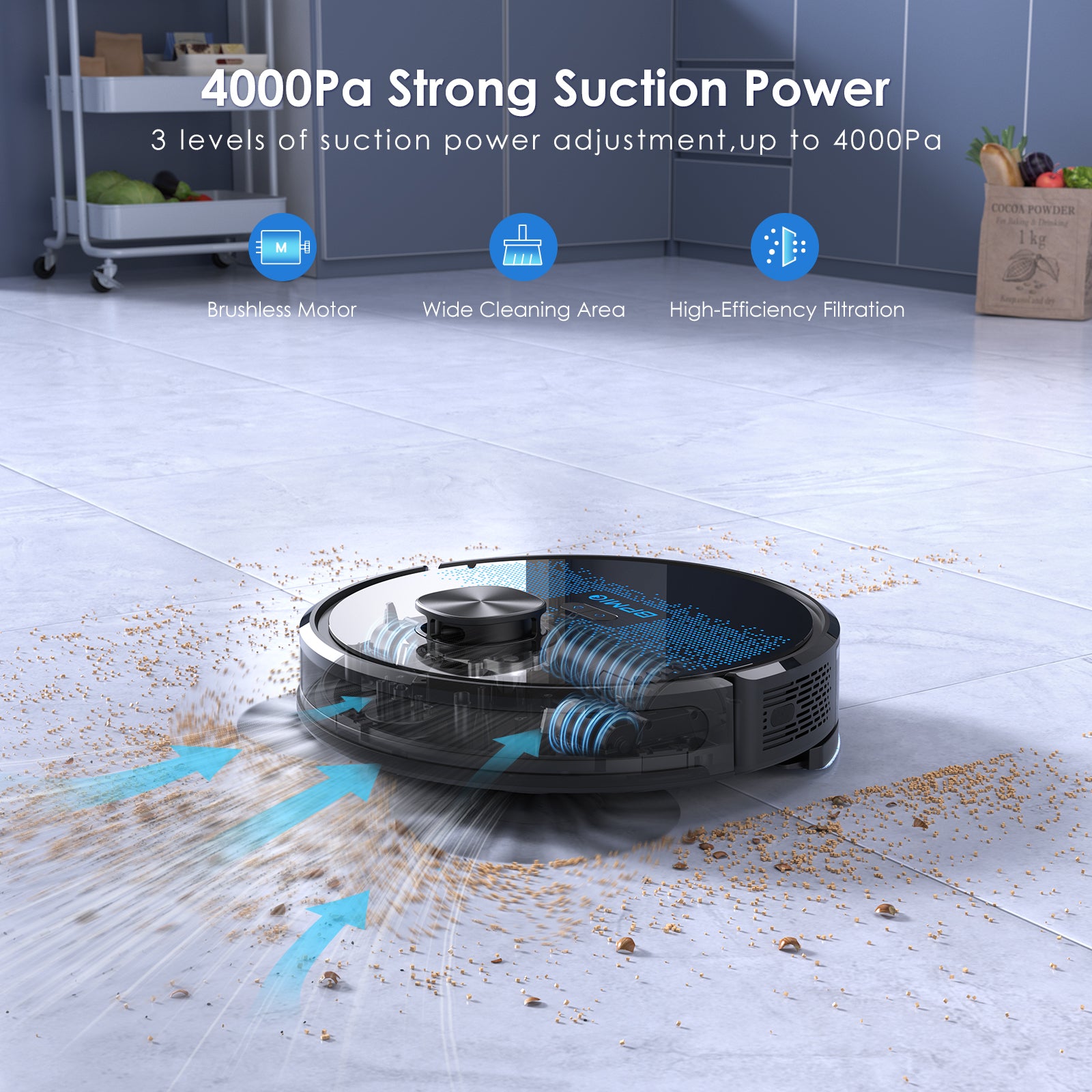SL60 Plus Self-Emptying Robot Vacuum | 4000Pa, LDS Navigation