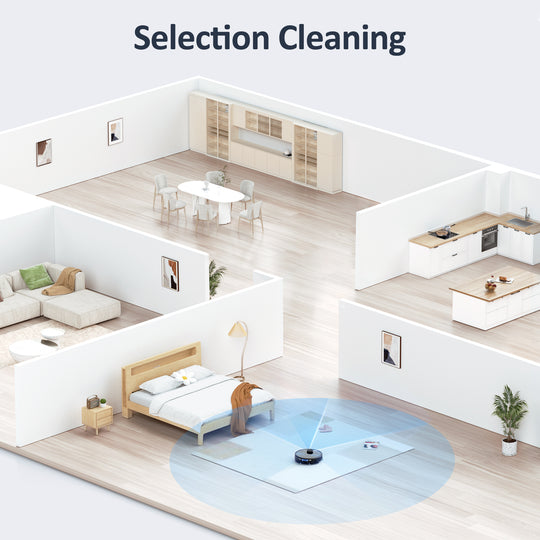 lubluelu SL60D 4000Pa Aspirapolvere robotico con navigazione LIDAR