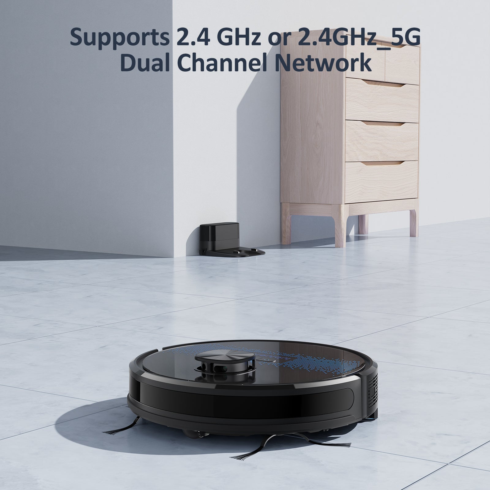 Lubluelu SL60D 黒 lubluelu SL60D 4000Pa LIDAR Navigation Robotic Vacuum